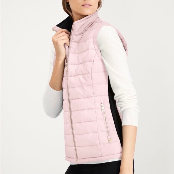 Calvin Klein Pink Black Puffer Vest 